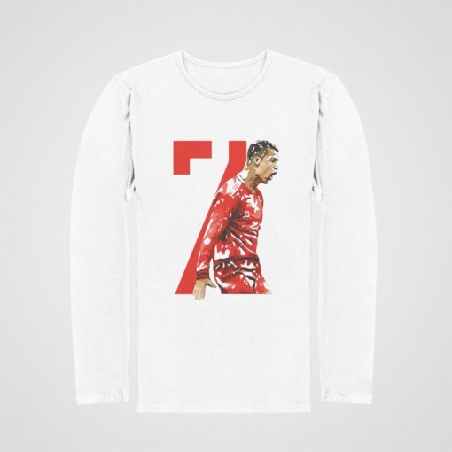 Tričko s dlouhým rukavicem Ronaldo 7 bílé1