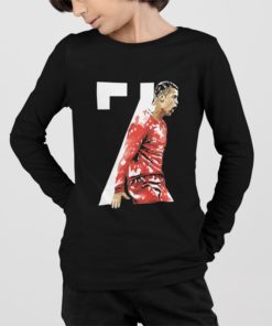 Tričko s dlouhým rukavicem Ronaldo 7 černé chlapec 1