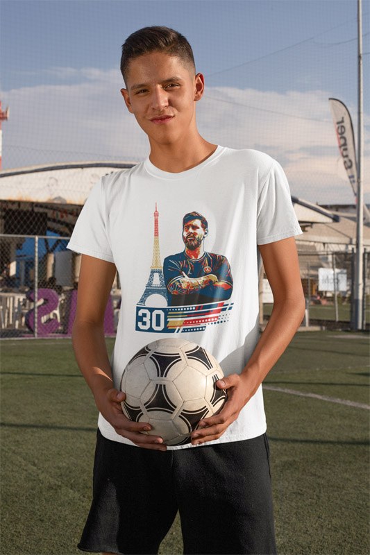 Tričko Messi 30 modrá, bílá a černá - Image 4