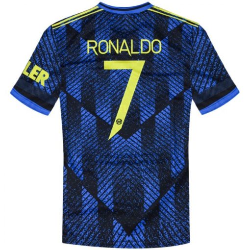 Dětský dres Ronaldo Man United 2021 modrý jméno a číslo