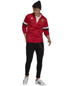 Mikina Manchester United Adidas 3 Stripes celá postava