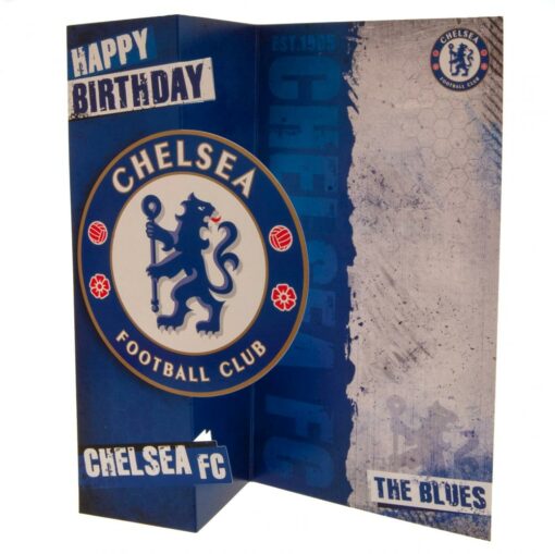 Narozeninová karta Chelsea FC The Blues otevřena