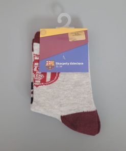 fc barcelona dětské ponožky šedo bordové