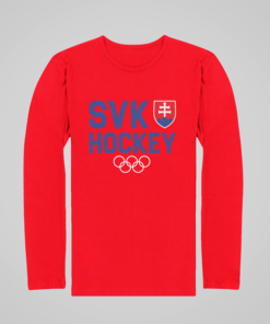 Dětské hokejové triko SVK Hockey s dlouhým rukávem červené