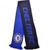 Šála Chelsea Jacquard Fade Modrý logo a nápis