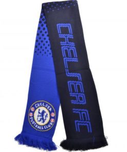 Šála Chelsea Jacquard Fade Modrý logo a nápis