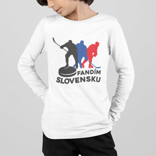 detské tričko Fandím Slovensku s dlhým rukávom