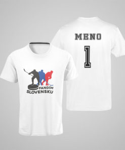 hokejové tričko FANDÍM SLOVENSKU biele