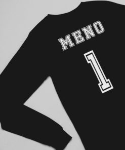 tričko s dlhým rukávom čierne s menom a číslom