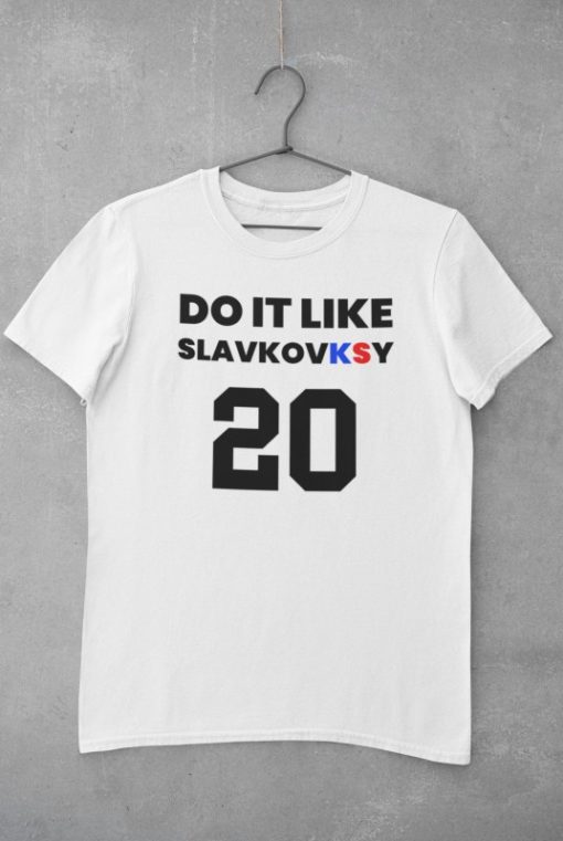 Hokejové Tričko Do It Like Slafkovsky biele