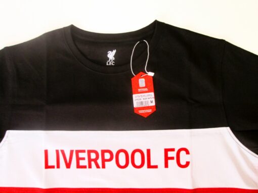 Tričko Liverpool FC čierno-bielo-červené s visačkou