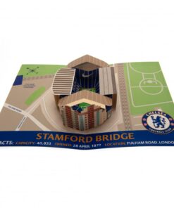 3D karta Chelsea k narozeninám se stadionem a ulicemi