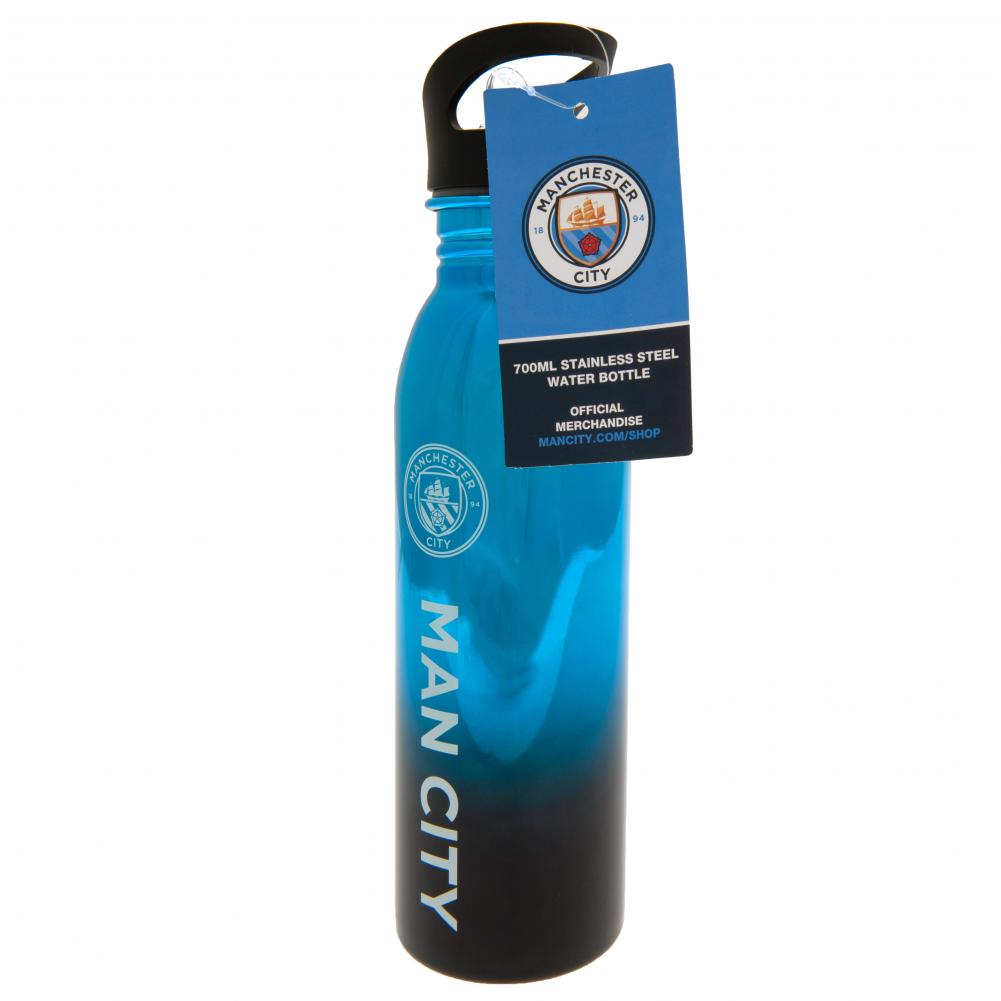 Láhev Manchester City 700ml metalická světle modrá - Image 3