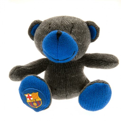 Hrnček FC Barcelona s sivo-modrým plyšovým medvedíkom