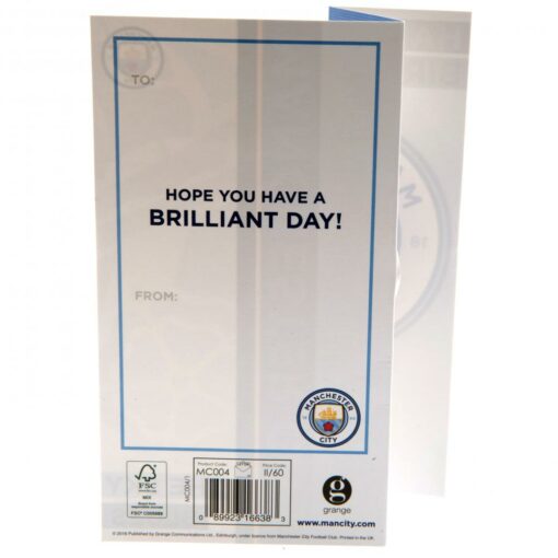 Narodeninová Karta Manchester City s nápisom