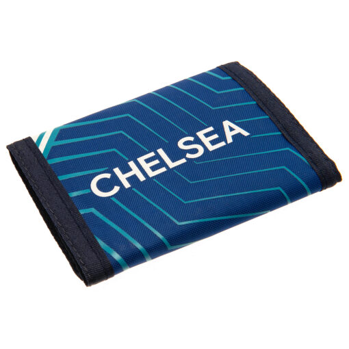 Peňaženka Chelsea modrá na suchý zips s nápisom