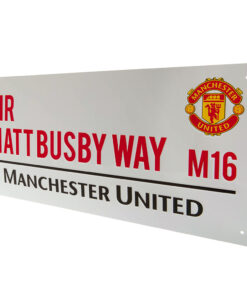 Plechová ceduľa Manchester United Sir Matt Busby Way