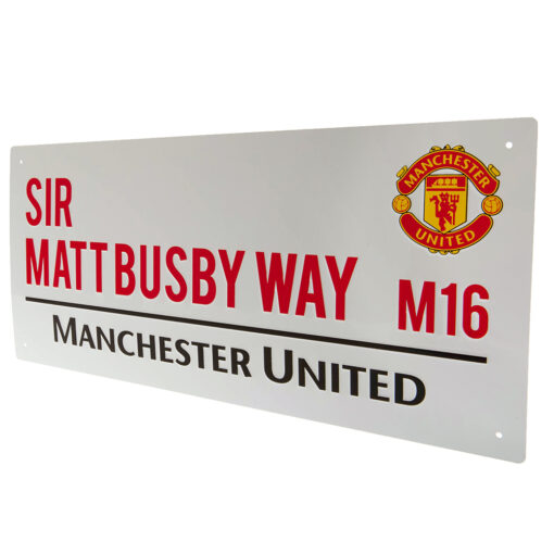 Plechová ceduľa Manchester United Sir Matt Busby Way