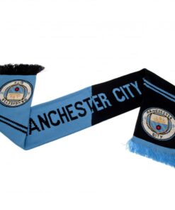 Šál Manchester City modro-čierny s logom