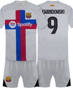 Dětský Dres Lewandowski FC Barcelona Bílý - sada