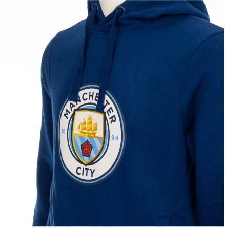 Mikina s kapucí Manchester City s logem tmavě modrá - Image 2