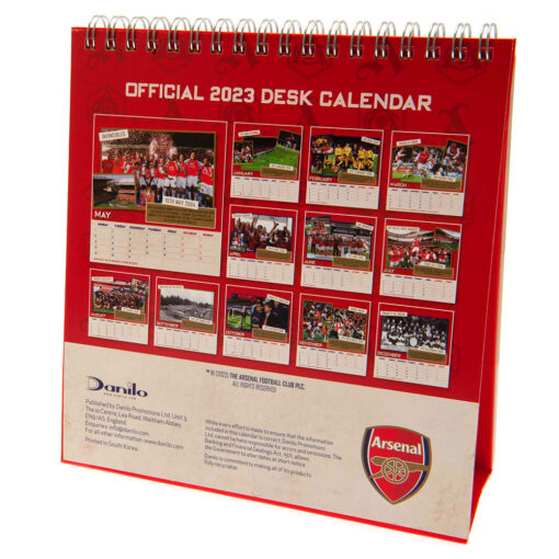 Stolový kalendár Arsenal 2023 top momenty mesačne