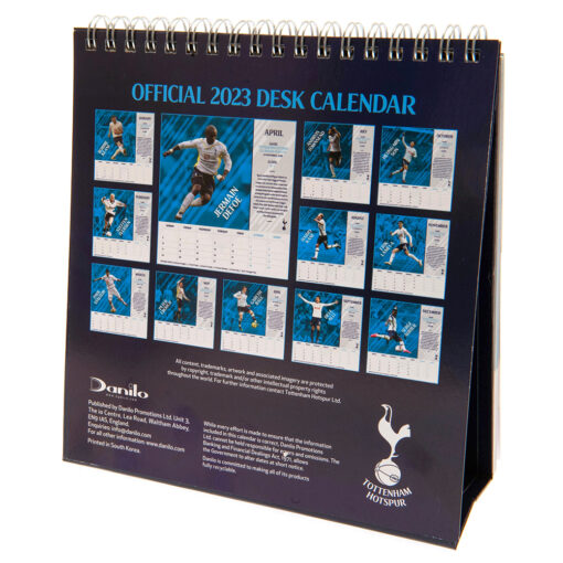 Stolový kalendár Tottenham 2023 mesiace