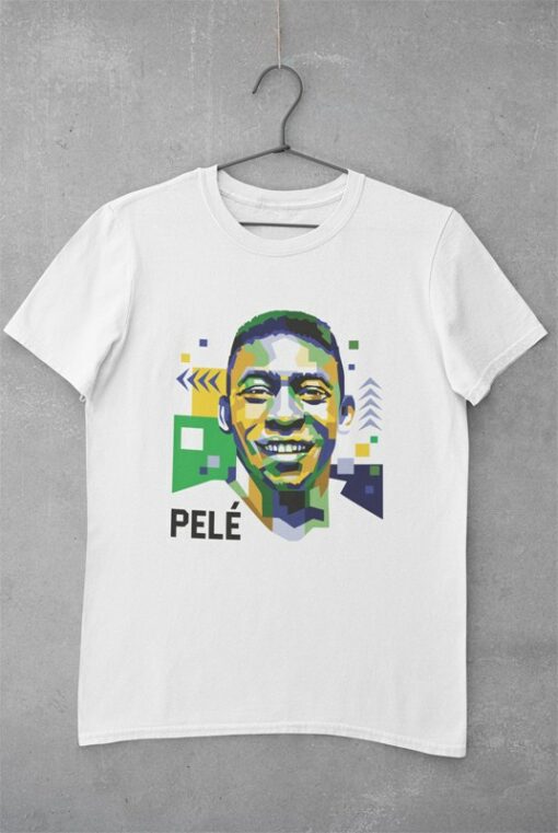 Triko Pelé abstract bílé