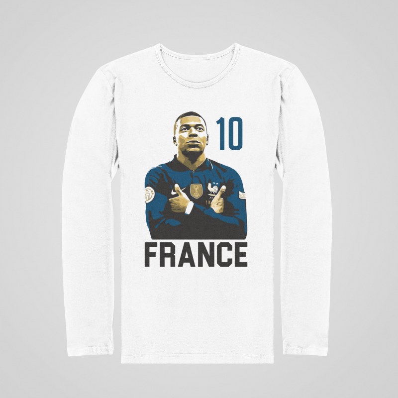 Tričko s dlouhým rukávem Mbappe France 10 - Image 3