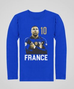 Tričko s dlhým rukávom Mbappe France 10 modré