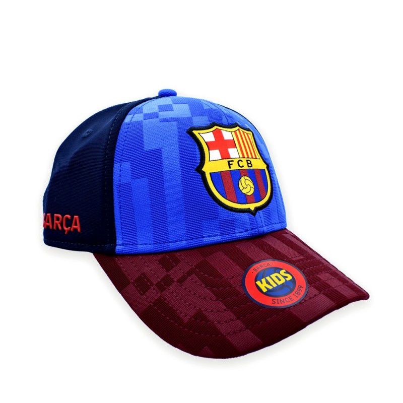 Dětská čepice FC Barcelona s logem vínová