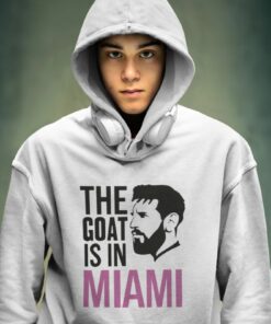 Mikina Messi Miami Goat bílá kluk