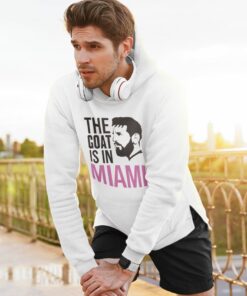 Mikina Messi Miami Goat bílá pánská