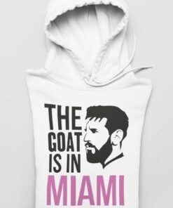 Mikina Messi Miami Goat biela zložená