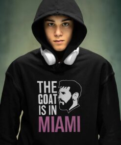 Mikina Messi Miami Goat čierna chlapec