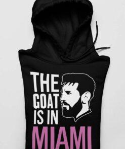 Mikina Messi Miami Goat čierna zložená