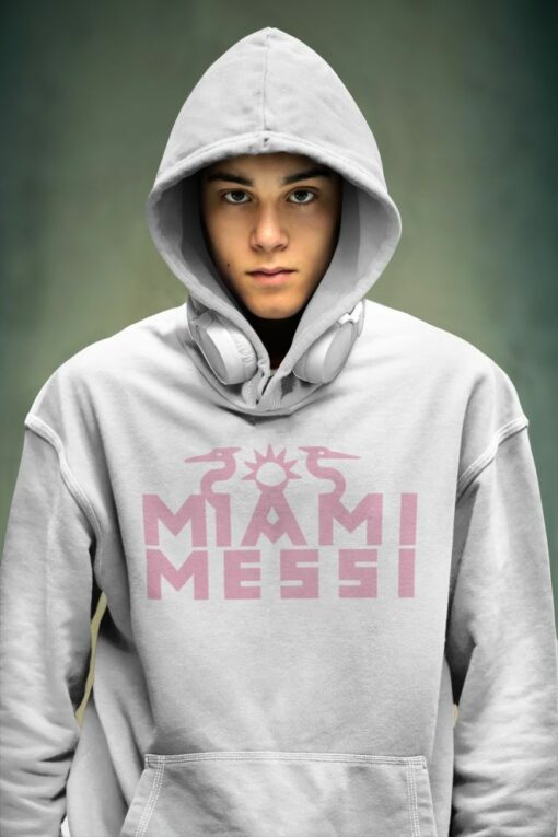 Mikina Messi Miami biela dospelý