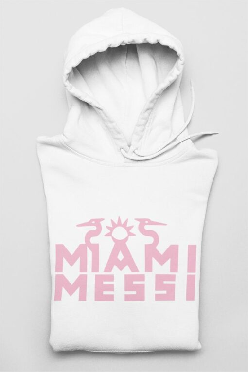 Mikina Messi Miami biela zložená