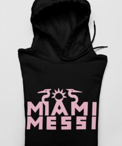 Mikina Messi Miami čierna zložená