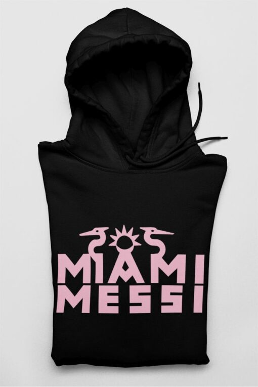 Mikina Messi Miami čierna zložená