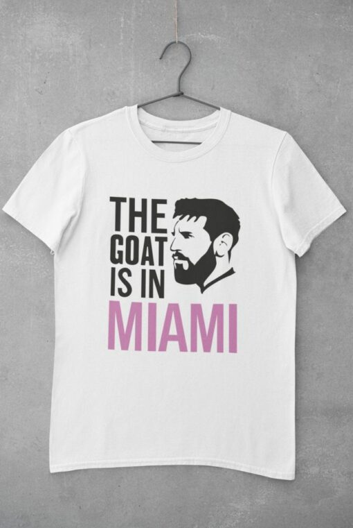 Triko Messi Miami Goat bílé