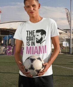 Tričko Messi Miami Goat biele chlapec