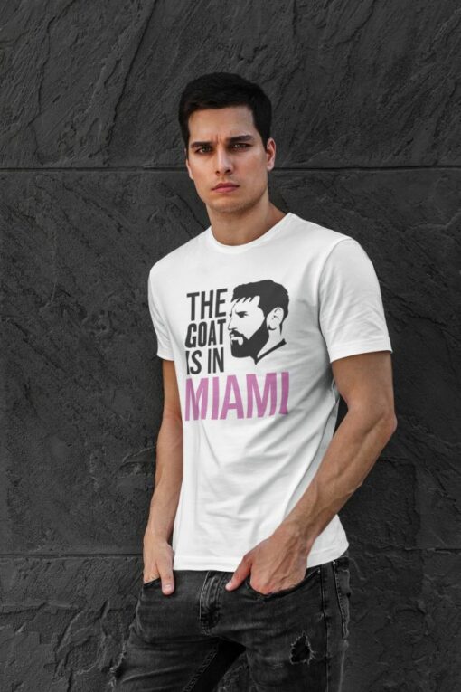 Triko Messi Miami Goat bílé pánské