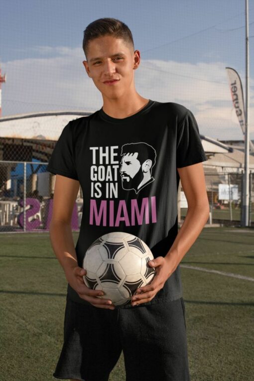 Tričko Messi Miami Goat čierne chlapec