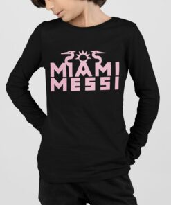 Triko s dlouhým rukávem Messi Miami černé