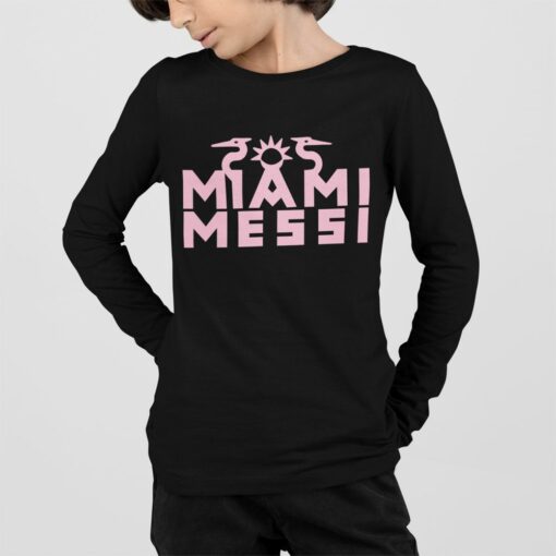 Tričko s dlhým rukávom Messi Miami čierne