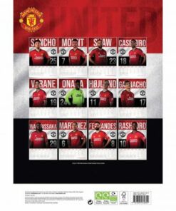 Kalendár Manchester United 2024 zadná strana