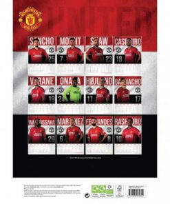 Kalendář Manchester United 2024 zadní strana