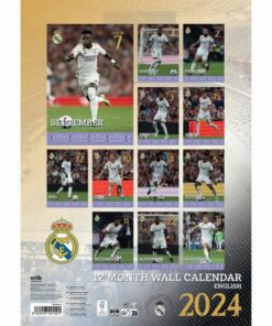Kalendár Real Madrid 2024 zadná strana