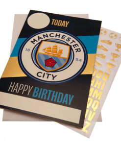 Narozeninová karta Manchester City s nálepkami
